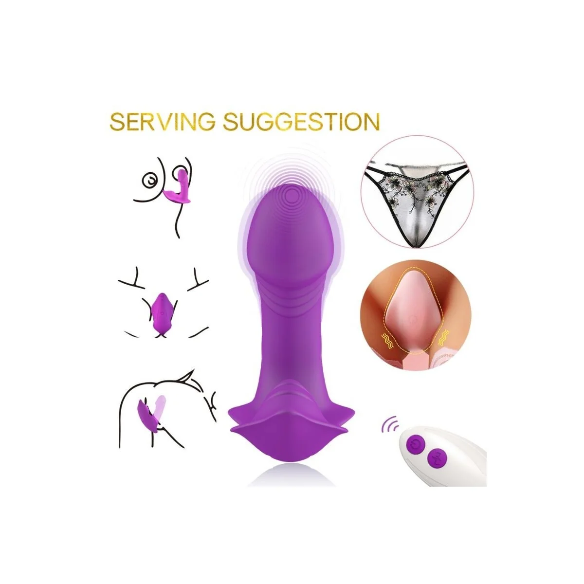 Whistle Vibrator Introducible mit Fernbedienung Lila von Armony Wearables kaufen | Fesselliebe