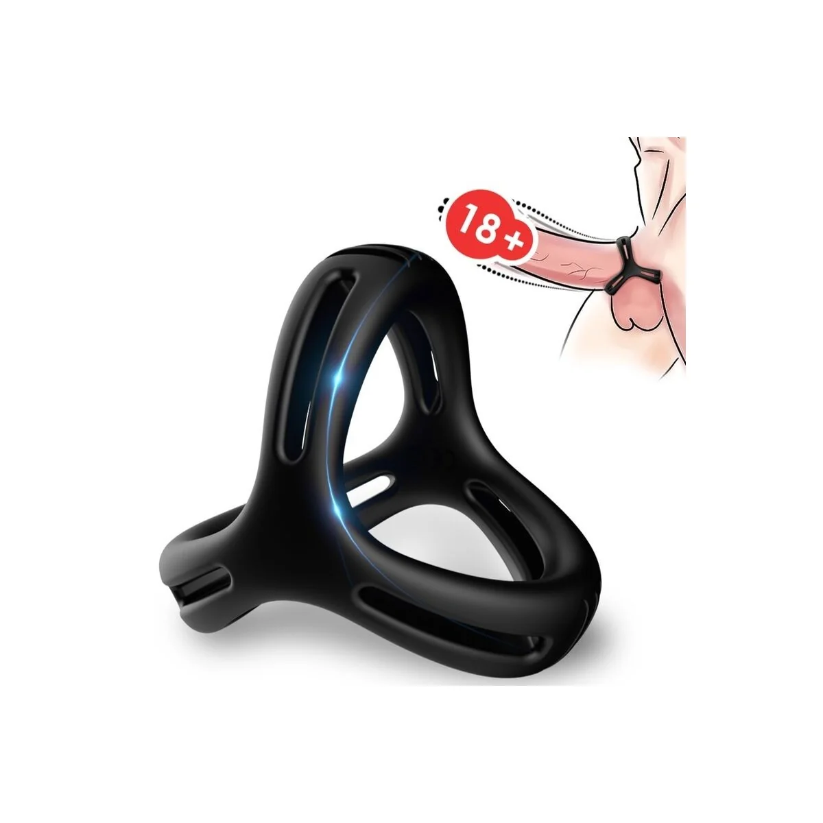 X-Ring Multiposition Schwarz von Armony For Him kaufen | Fesselliebe