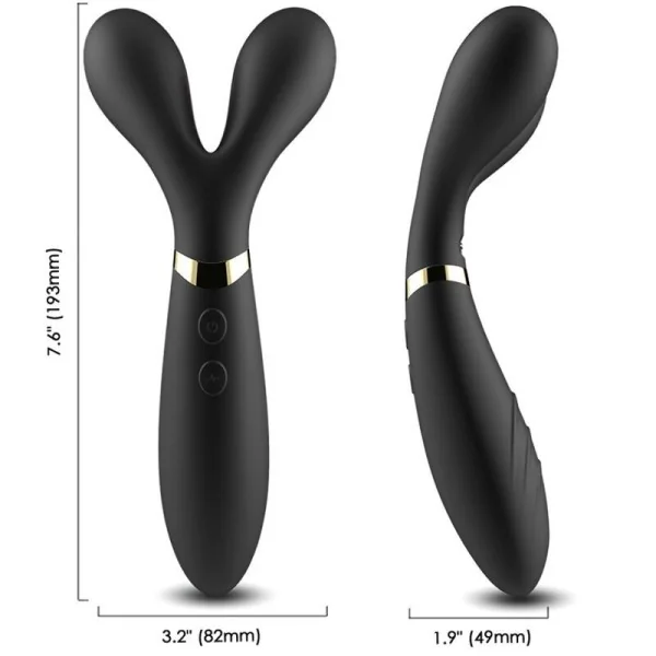 Y-Wand Massager & Vibrator Doppelkopf Schwarz von Armony Massagers kaufen | Fesselliebe