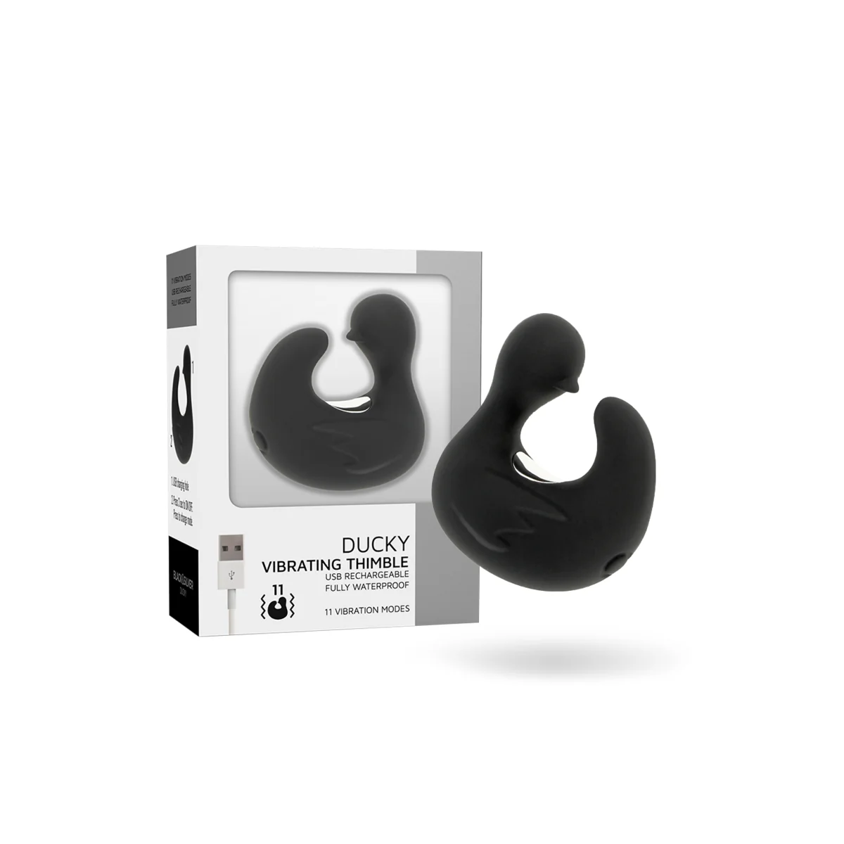 Duckymania wiederaufladbarer Silikon-Stimulierender Entenhühling von Black&Silver kaufen | Fesselliebe