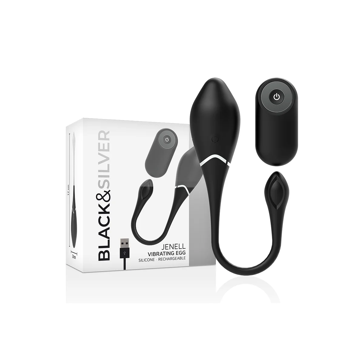 Jenell wiederaufladbares Vibrierei von Black&Silver kaufen | Fesselliebe