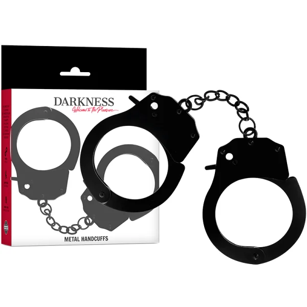 Handschellen aus Metall für Schwarze Hnde von Darkness Bondage kaufen | Fesselliebe