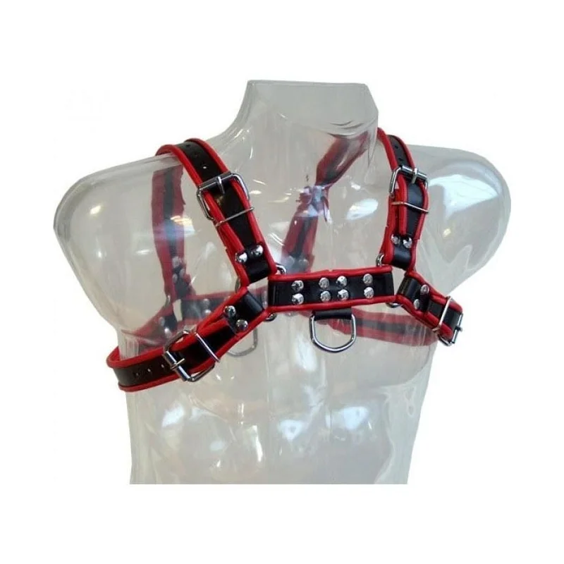 Kettenharness Iii Schwarz/Rot von Leather Body kaufen | Fesselliebe