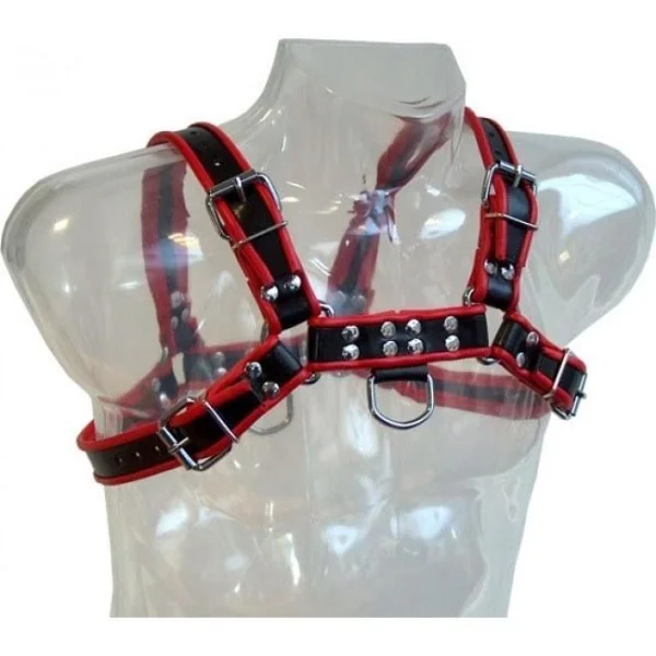 Kettenharness Iii Schwarz/Rot von Leather Body kaufen | Fesselliebe