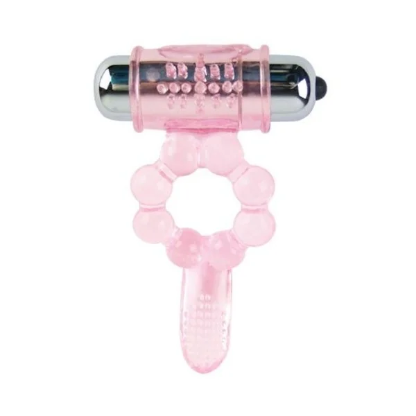 Silikonring 10 Zungenrhythmen mit Rosa Vibration von Baile For Him kaufen | Fesselliebe