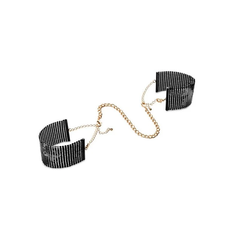 Désir Métallique Handschellen aus Schwarzem Metallgewebe von Bijoux Desire Metallique kaufen | Fesselliebe