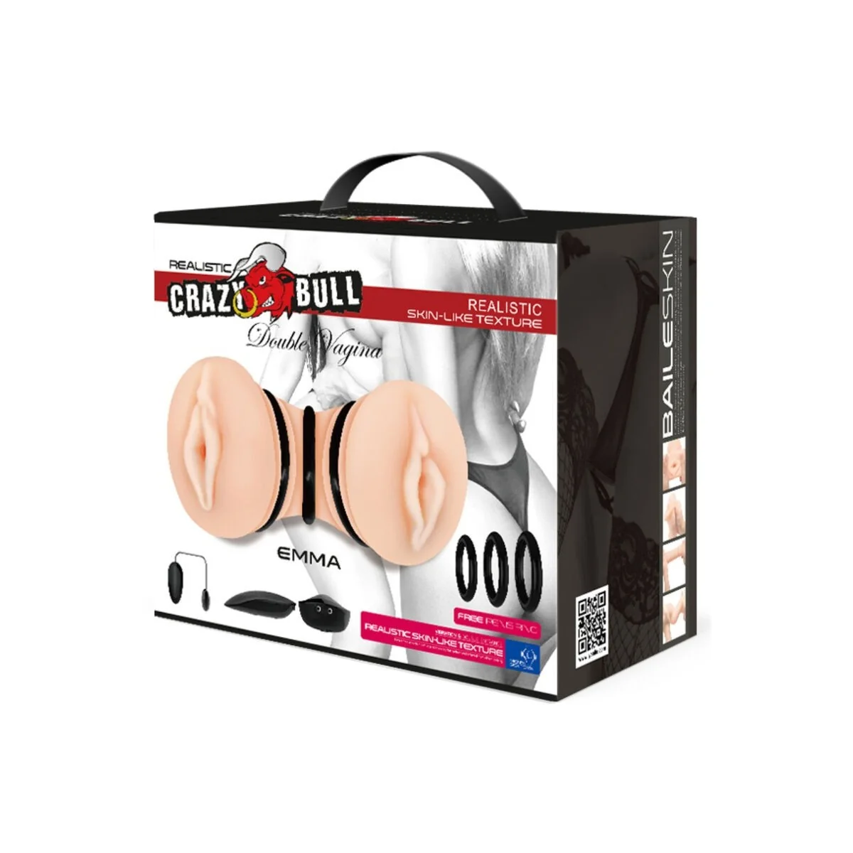 Emma realistischer Doppel-Vagina-Masturbator von Crazy Bull kaufen | Fesselliebe