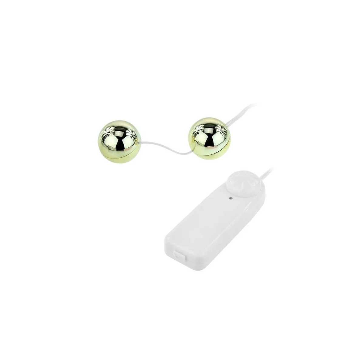 Goldener Vibrator mit Chinesischen Bällen von Baile Stimulating kaufen | Fesselliebe