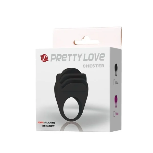Chester Schwarzer Vibratorring von Pretty Love Male kaufen | Fesselliebe
