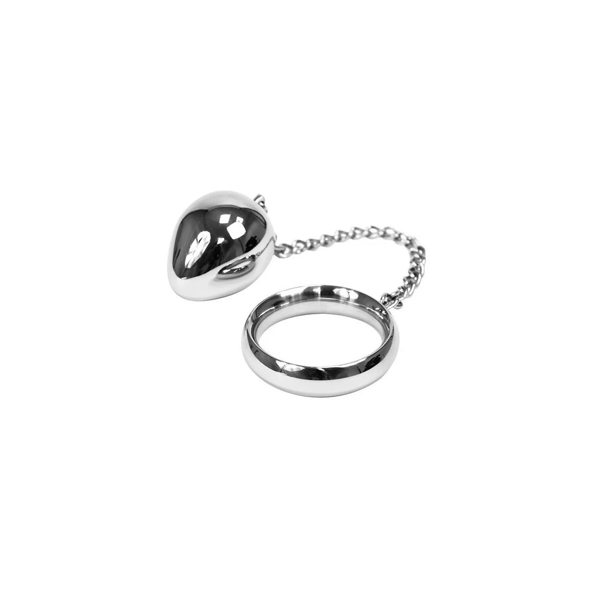 Cockring 45mm + Kette mit Metallkugel von Metal Hard kaufen | Fesselliebe