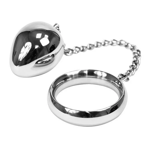 Cockring 50mm + Kette mit Metallkugel von Metal Hard kaufen | Fesselliebe