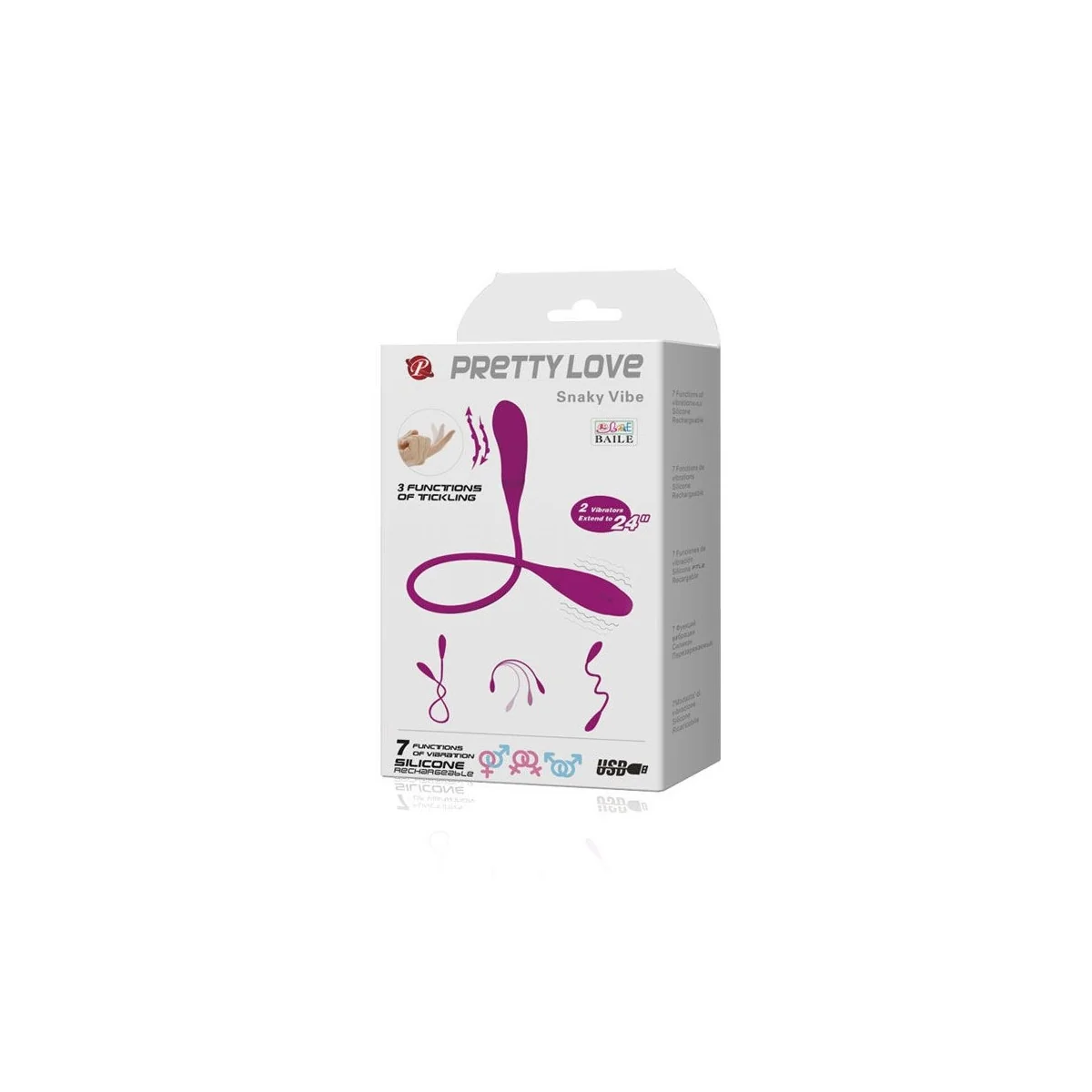 Smart - Snaky Vibe Vibrator 7v + 3 Tickling von Pretty Love Smart kaufen | Fesselliebe