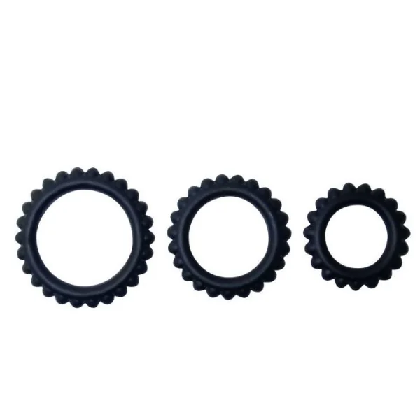 Titan Set 3stk Cockring Schwarz 2.8 + 2.4 + 1.9 cm von Baile For Him kaufen | Fesselliebe