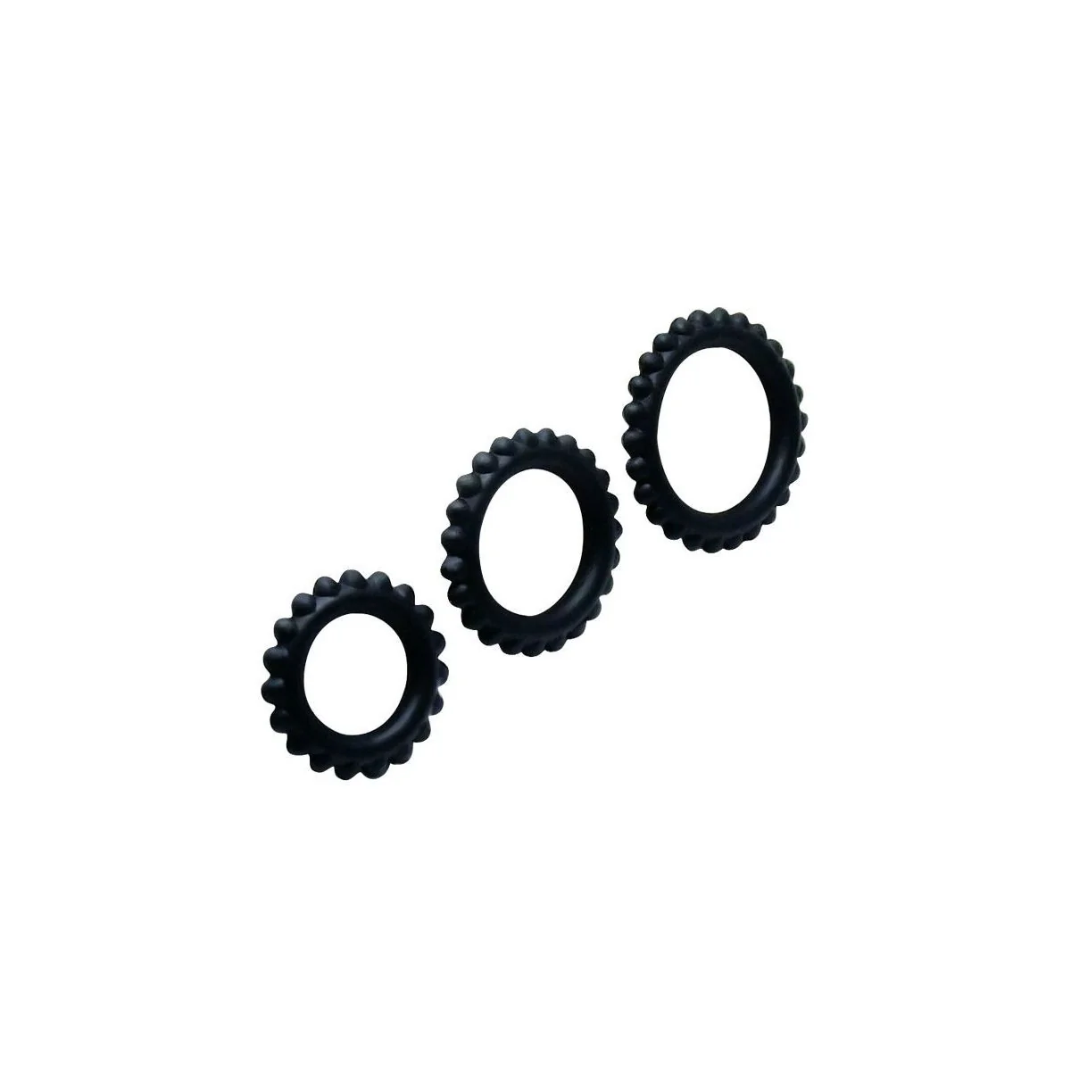 Titan Set 3stk Cockring Schwarz 2.8 + 2.4 + 1.9 cm von Baile For Him kaufen | Fesselliebe