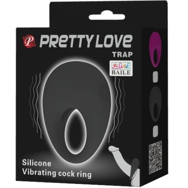 Trap Vibratorring Schwarz von Pretty Love Male kaufen | Fesselliebe