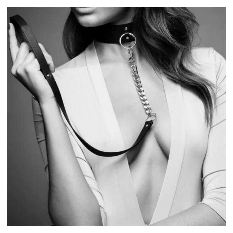 Schwarze Halskette mit Riemen von Bijoux Maze kaufen | Fesselliebe 2