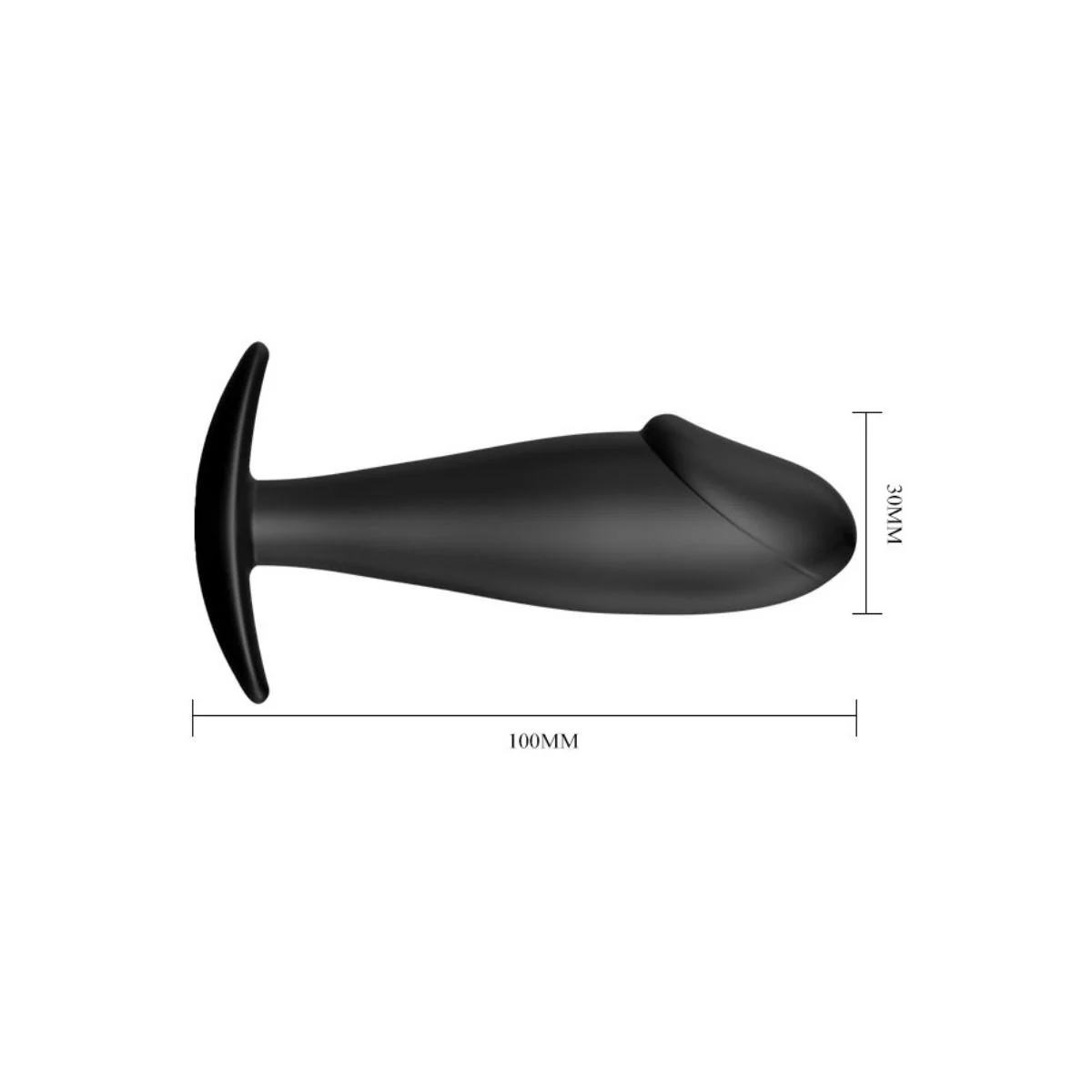 Anal Plug Silikon Penisform Schwarz von Pretty Love Bottom kaufen | Fesselliebe