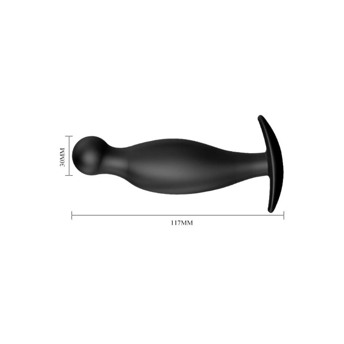 Silikon Analplug 11.7 cm Schwarz von Pretty Love Bottom kaufen | Fesselliebe