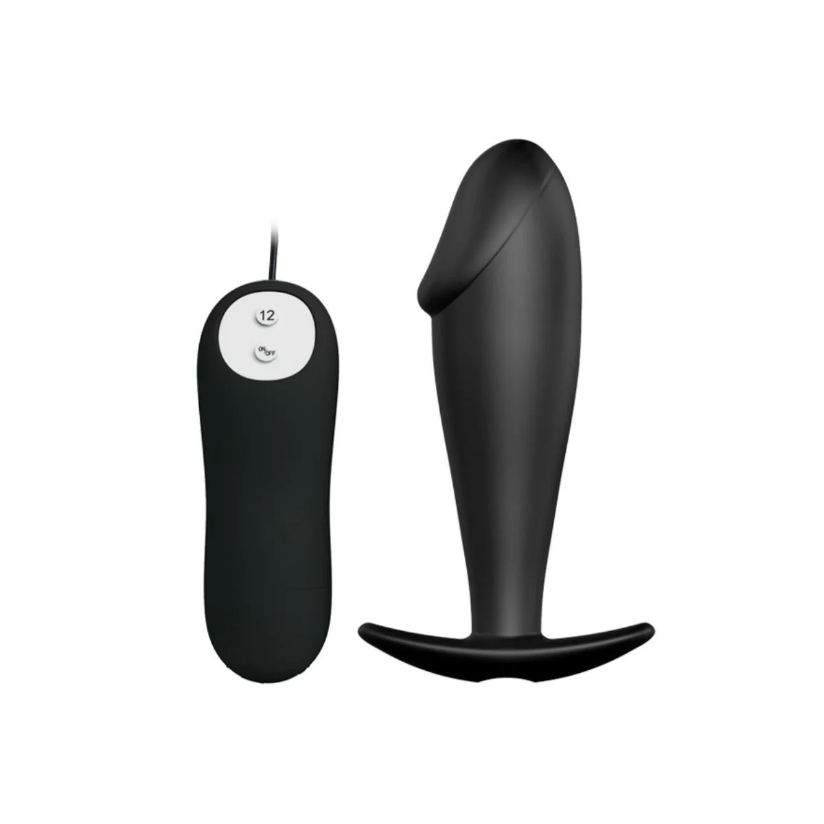 Silikon Anal Plug Penis Form und 12 Vibrationsmodi Schwarz von Pretty Love Bottom kaufen | Fesselliebe