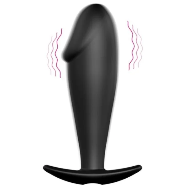 Silikon Anal Plug Penis Form und 12 Vibrationsmodi Schwarz von Pretty Love Bottom kaufen | Fesselliebe