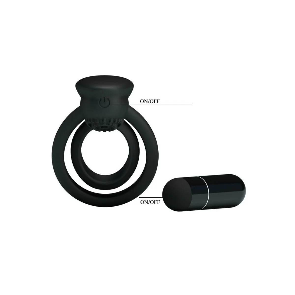 Esther Vibrationsring mit Stimulator von Pretty Love Male kaufen | Fesselliebe