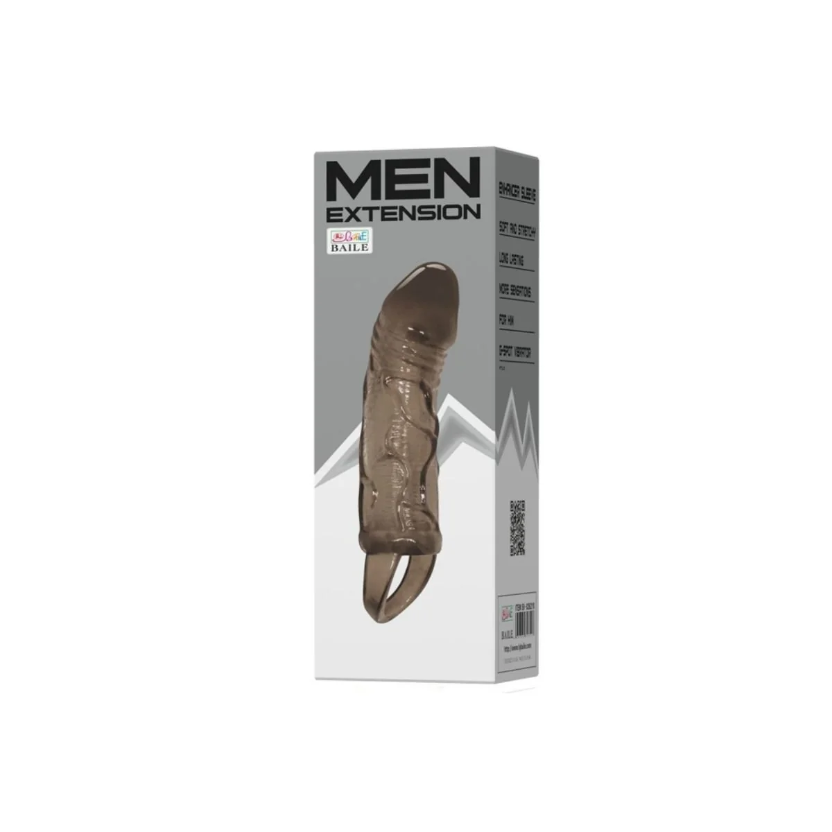 Penis Extender Cover mit Gurt für Hoden Schwarz 13.5 cm von Baile For Him kaufen | Fesselliebe