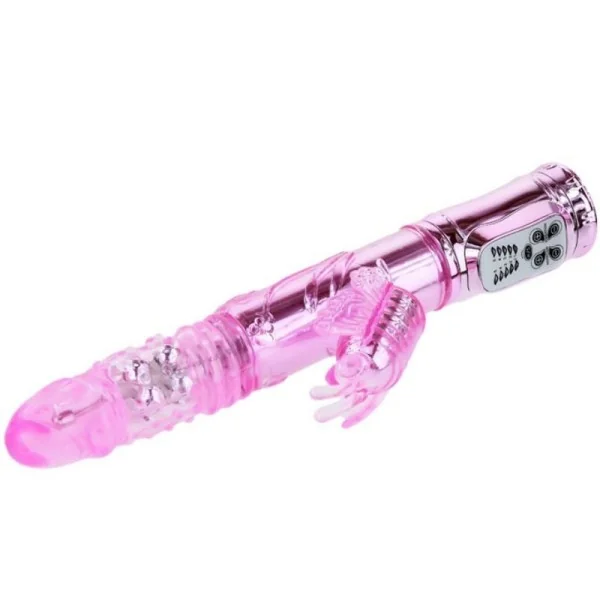 wiederaufladbarer Vibrator mit Rotation und Pochenden Schmetterlingsstimulator von Baile Rotations kaufen | Fesselliebe