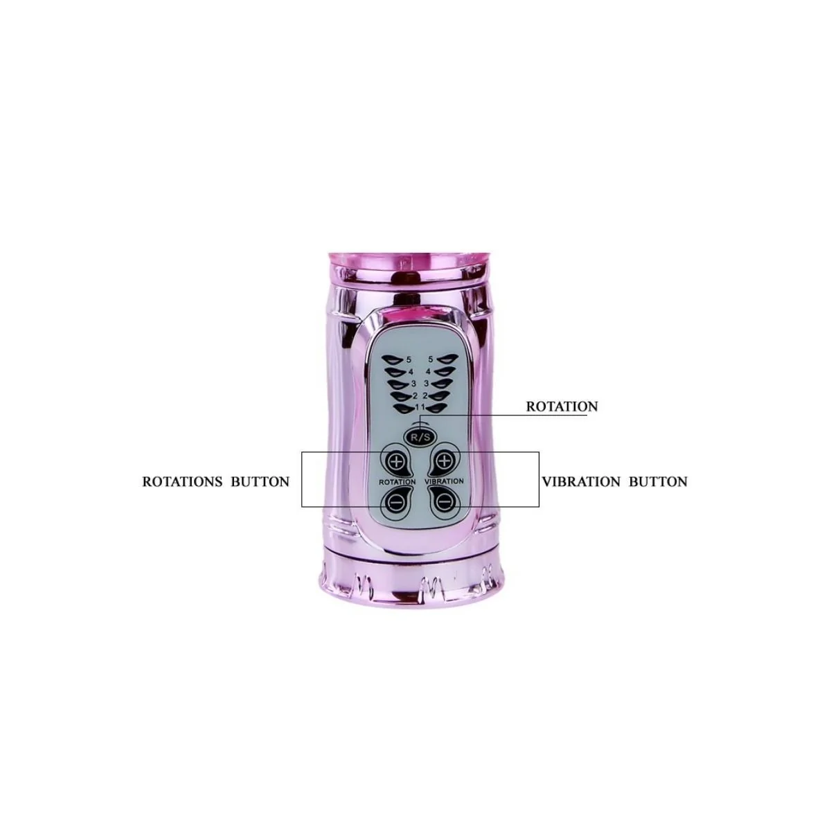 wiederaufladbarer Vibrator mit Rotation und Pochenden Schmetterlingsstimulator von Baile Rotations kaufen | Fesselliebe