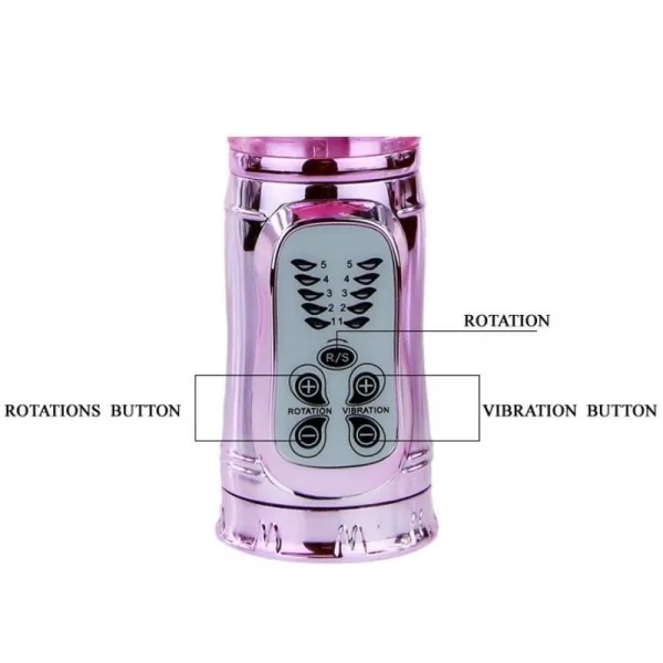 wiederaufladbarer Vibrator mit Rotation und Pochenden Schmetterlingsstimulator von Baile Rotations kaufen | Fesselliebe