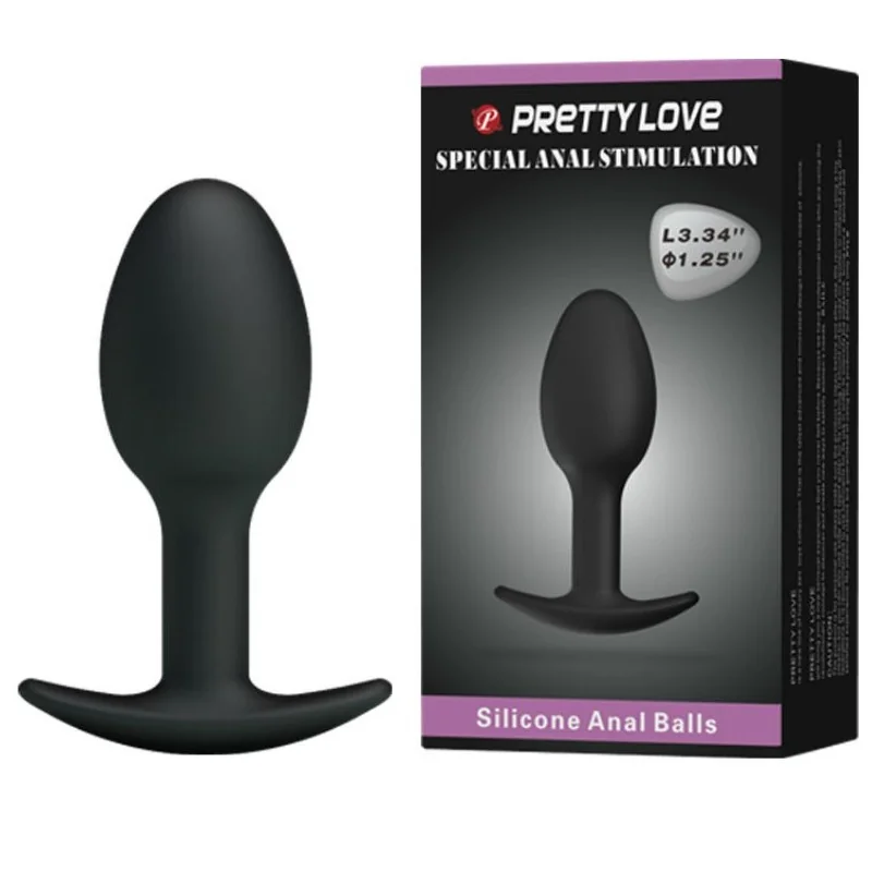 Silikon Analplug 6.5 cm Schwarz von Pretty Love Bottom kaufen | Fesselliebe 2
