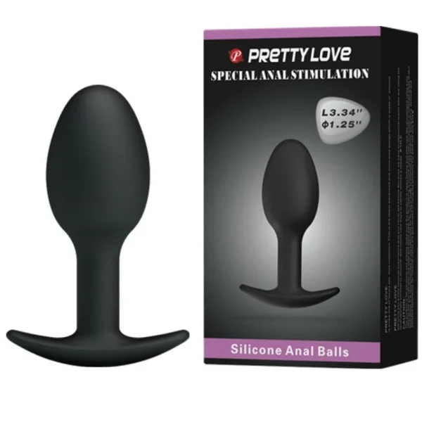 Silikon Analplug 6.5 cm Schwarz von Pretty Love Bottom kaufen | Fesselliebe