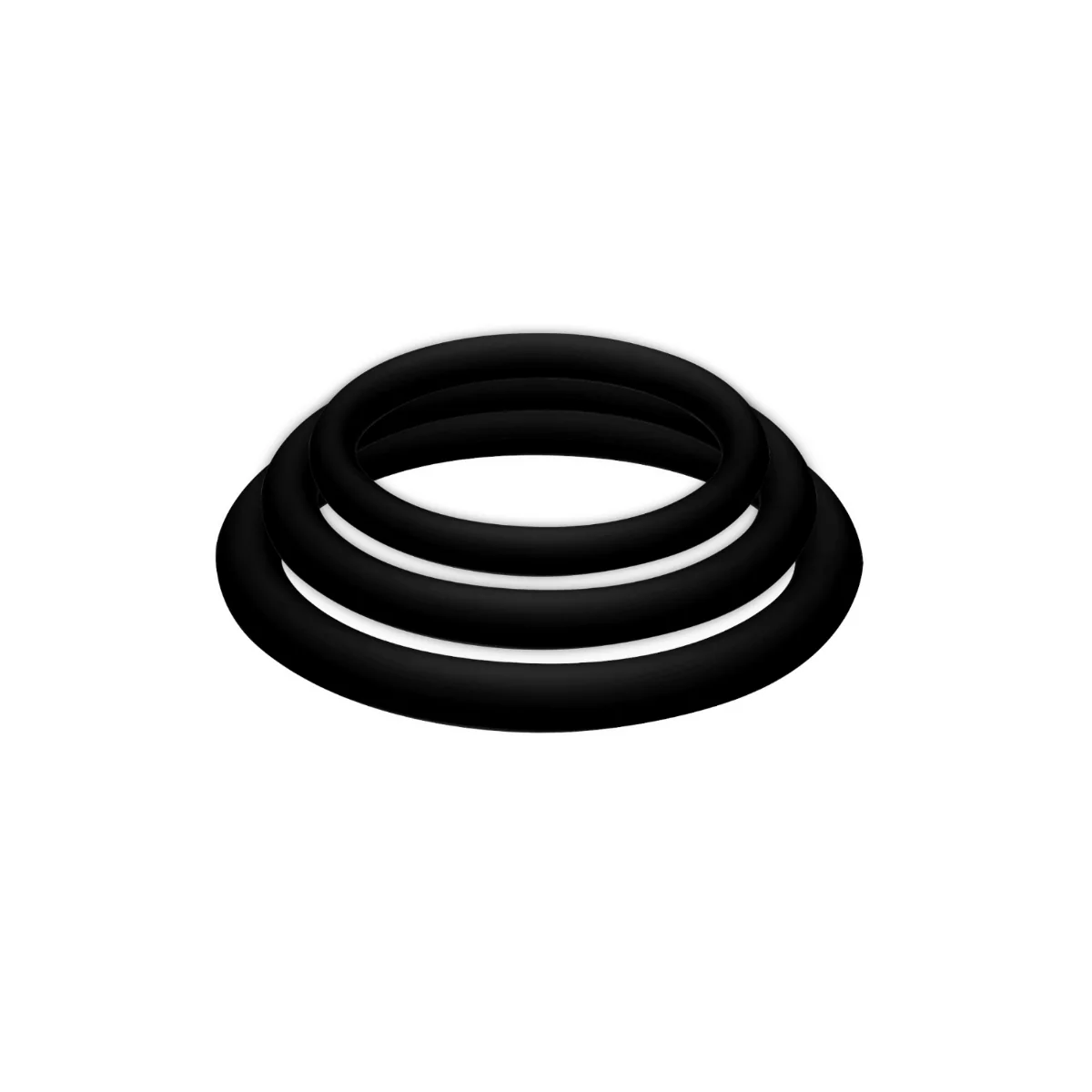 Plus 3 Schwarze Ringe Satz - S, M, L von Joydivision Potenzduo kaufen | Fesselliebe