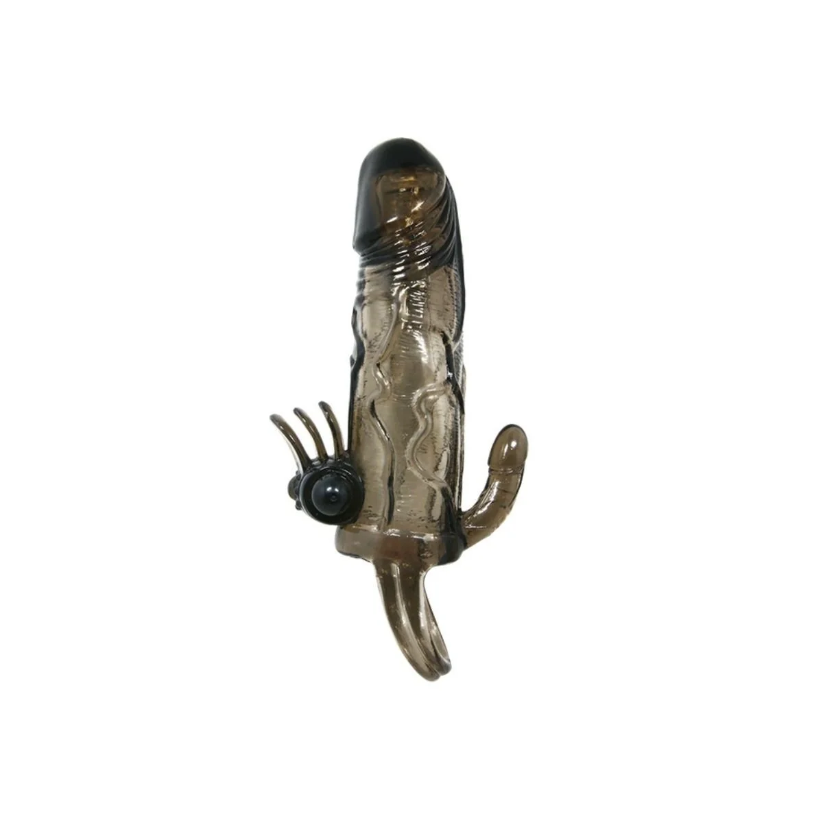 Brave Man Penishülle mit Klitoris und Analstimulation Doppelte Kugel Schwarz 16.5 cm von Baile For Him kaufen | Fesselliebe