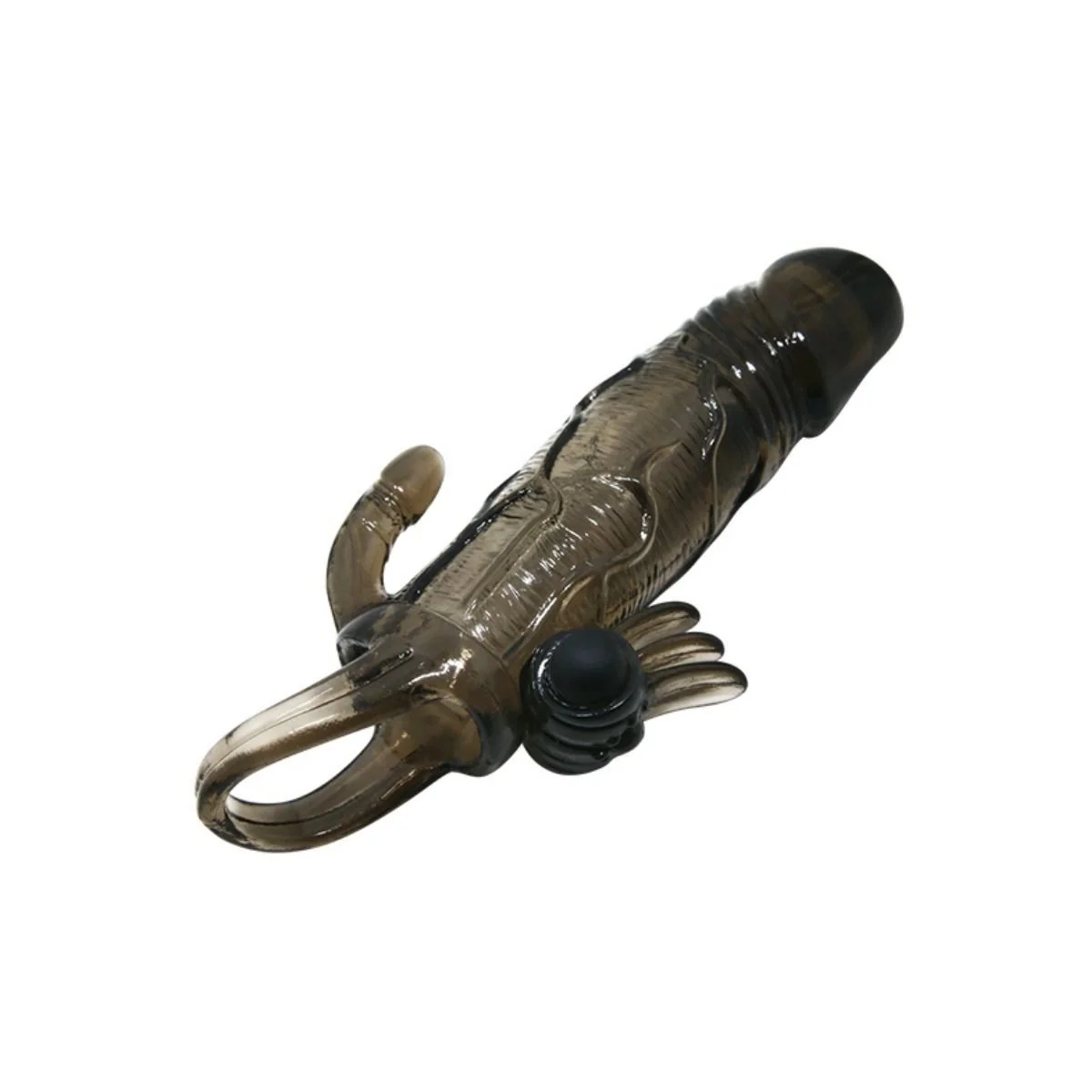 Brave Man Penishülle mit Klitoris und Analstimulation Doppelte Kugel Schwarz 16.5 cm von Baile For Him kaufen | Fesselliebe