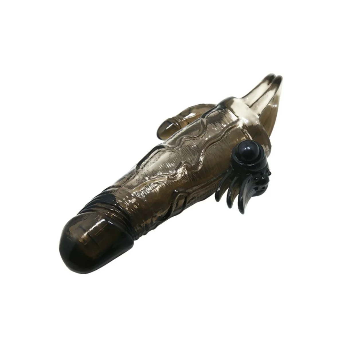 Brave Man Penishülle mit Klitoris und Analstimulation Doppelte Kugel Schwarz 16.5 cm von Baile For Him kaufen | Fesselliebe