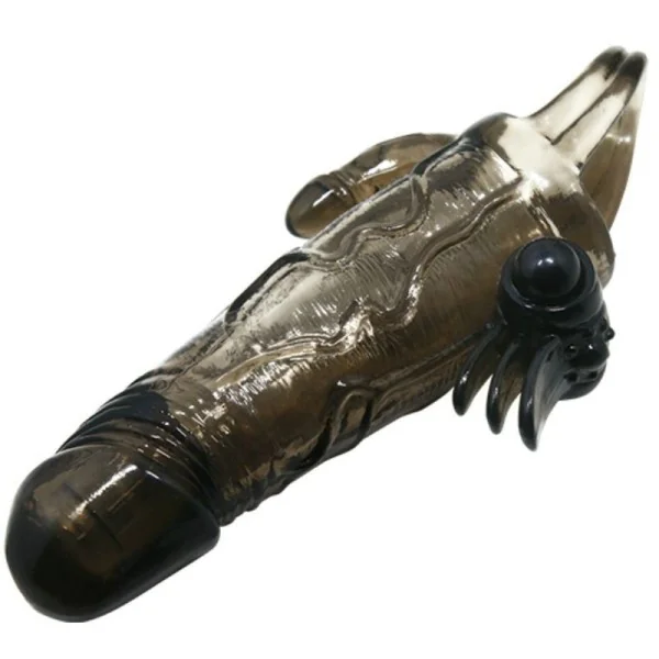 Brave Man Penishülle mit Klitoris und Analstimulation Doppelte Kugel Schwarz 16.5 cm von Baile For Him kaufen | Fesselliebe