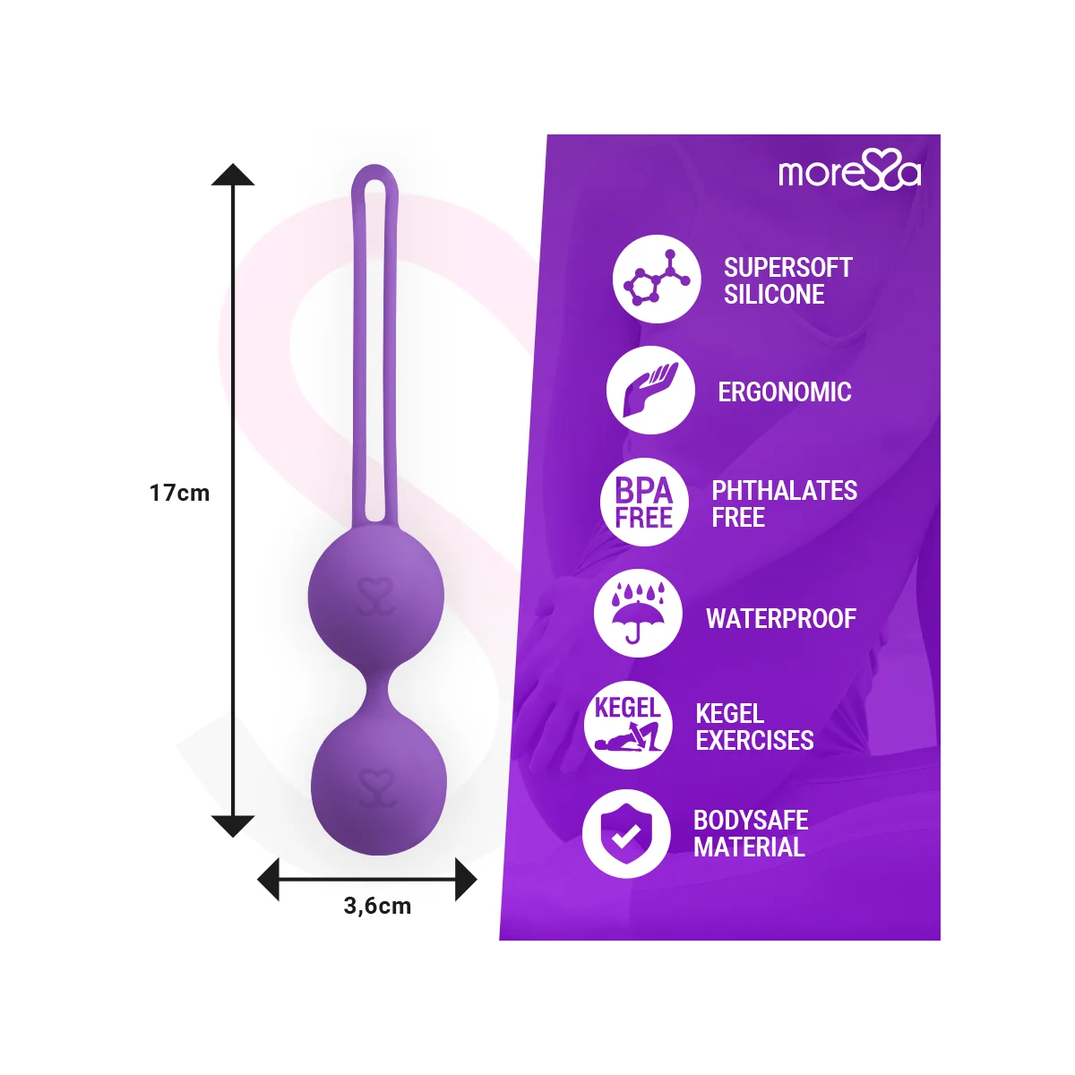 Osian Drei Premium Lila Silikon von Moressa kaufen | Fesselliebe