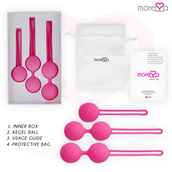 Osian Set Premium Silikon Rosa (Osian One - 51 G | Osian Two - 101 G | Osian Three 85 G) von Moressa kaufen | Fesselliebe