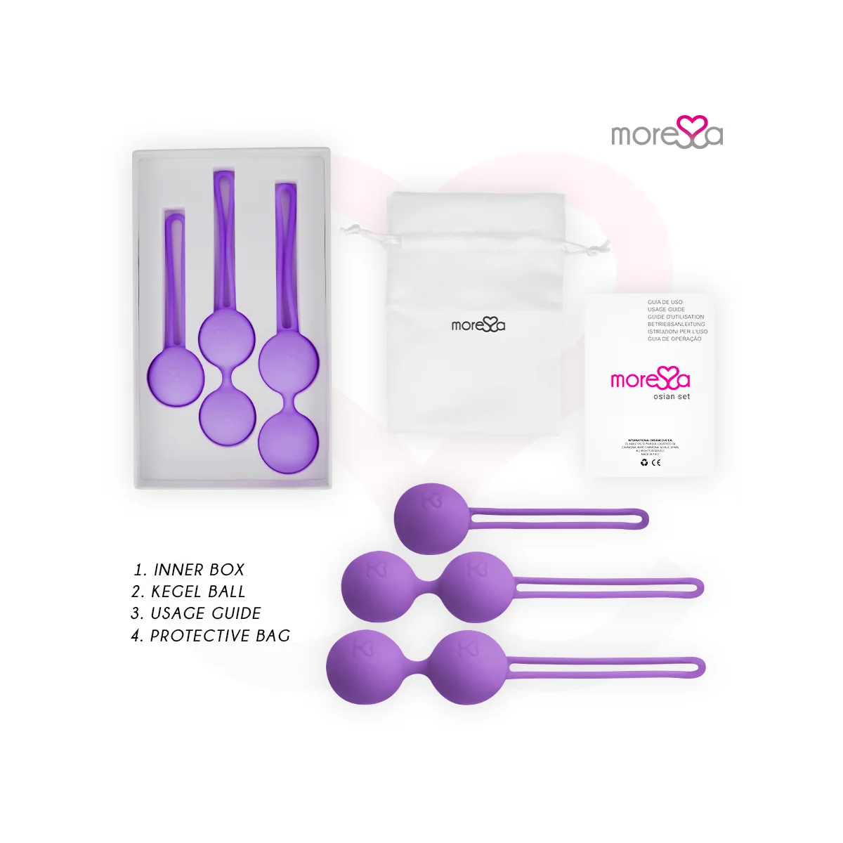 Osian Set Premium Lila Silikon von Moressa kaufen | Fesselliebe