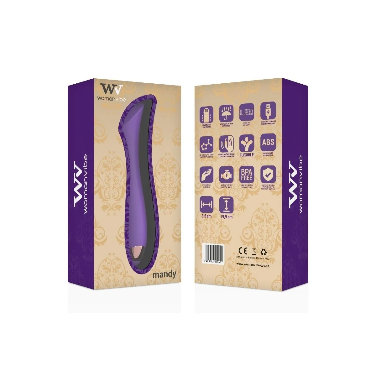 Mandy K Punkt Silikon Aufladbarer Vibrator von Womanvibe kaufen | Fesselliebe