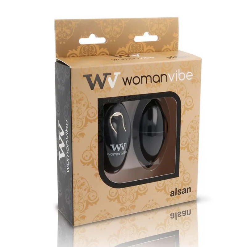Alsan Egg mit Fernbedienung Schwarz Silikon Schwarz von Womanvibe kaufen | Fesselliebe 2