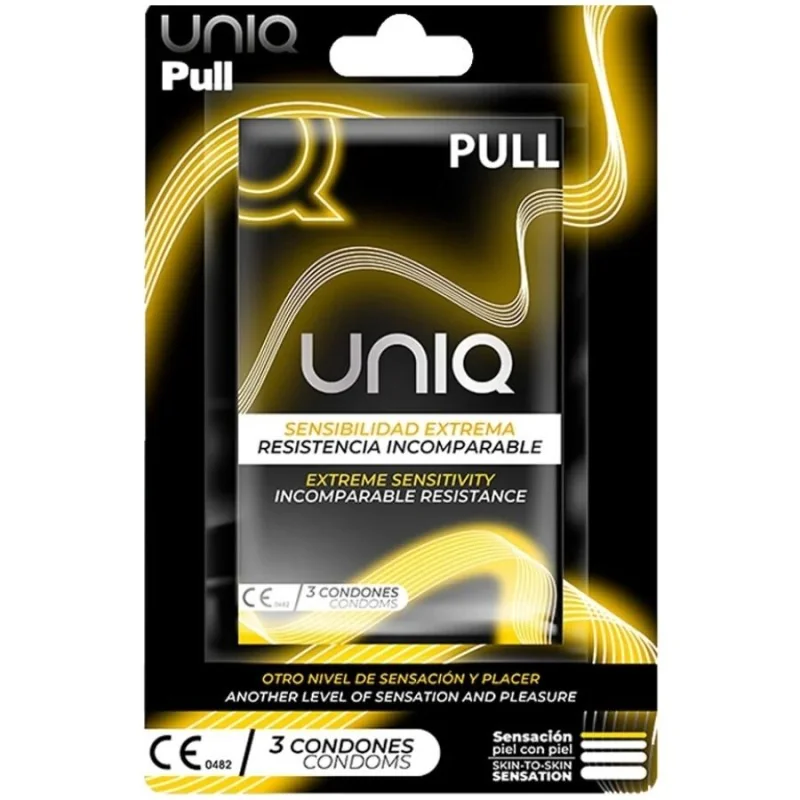 Pull Latexfreie Kondome mit Streifen 3 Stück von Uniq kaufen | Fesselliebe