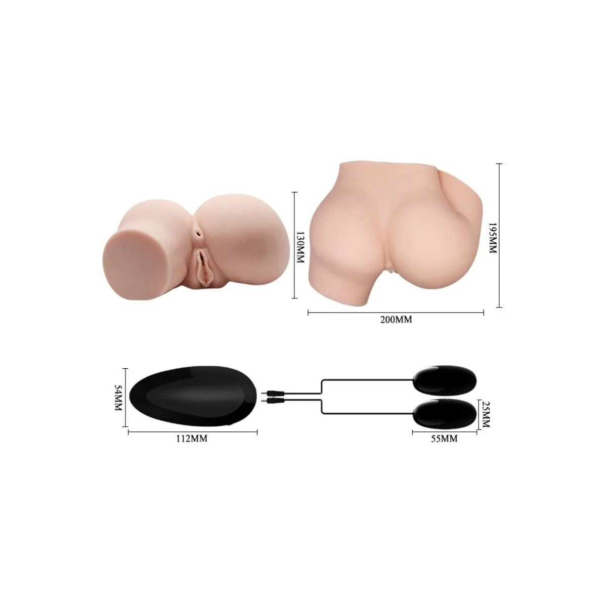 Hintern mit realistischer Vagina und Anus und Vibration von Crazy Bull kaufen | Fesselliebe