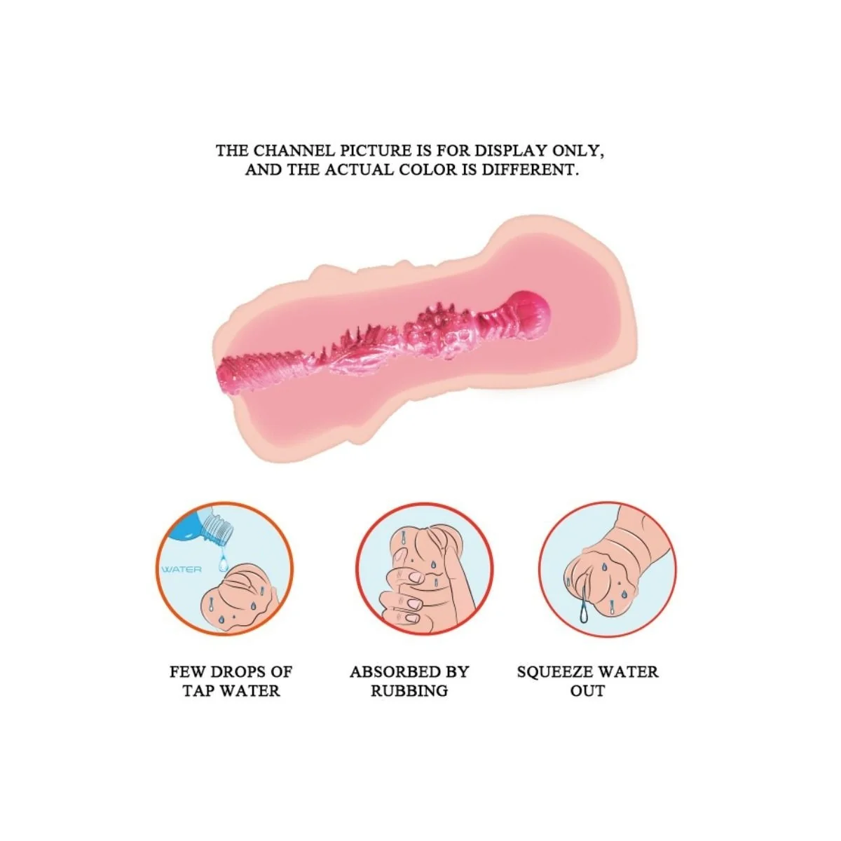 Water Skin Vagina Masturbator mit Vibrierenden Kugeln von Crazy Bull kaufen | Fesselliebe