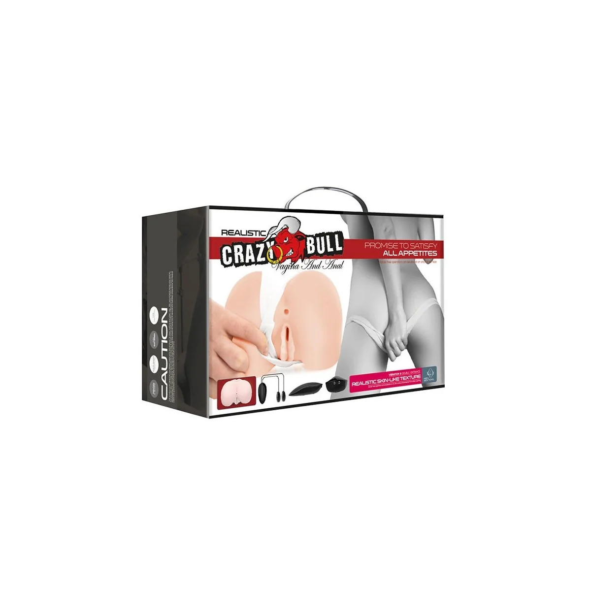 Realistische Vagina und Anus mit Vibrationsposition 8 von Crazy Bull kaufen | Fesselliebe