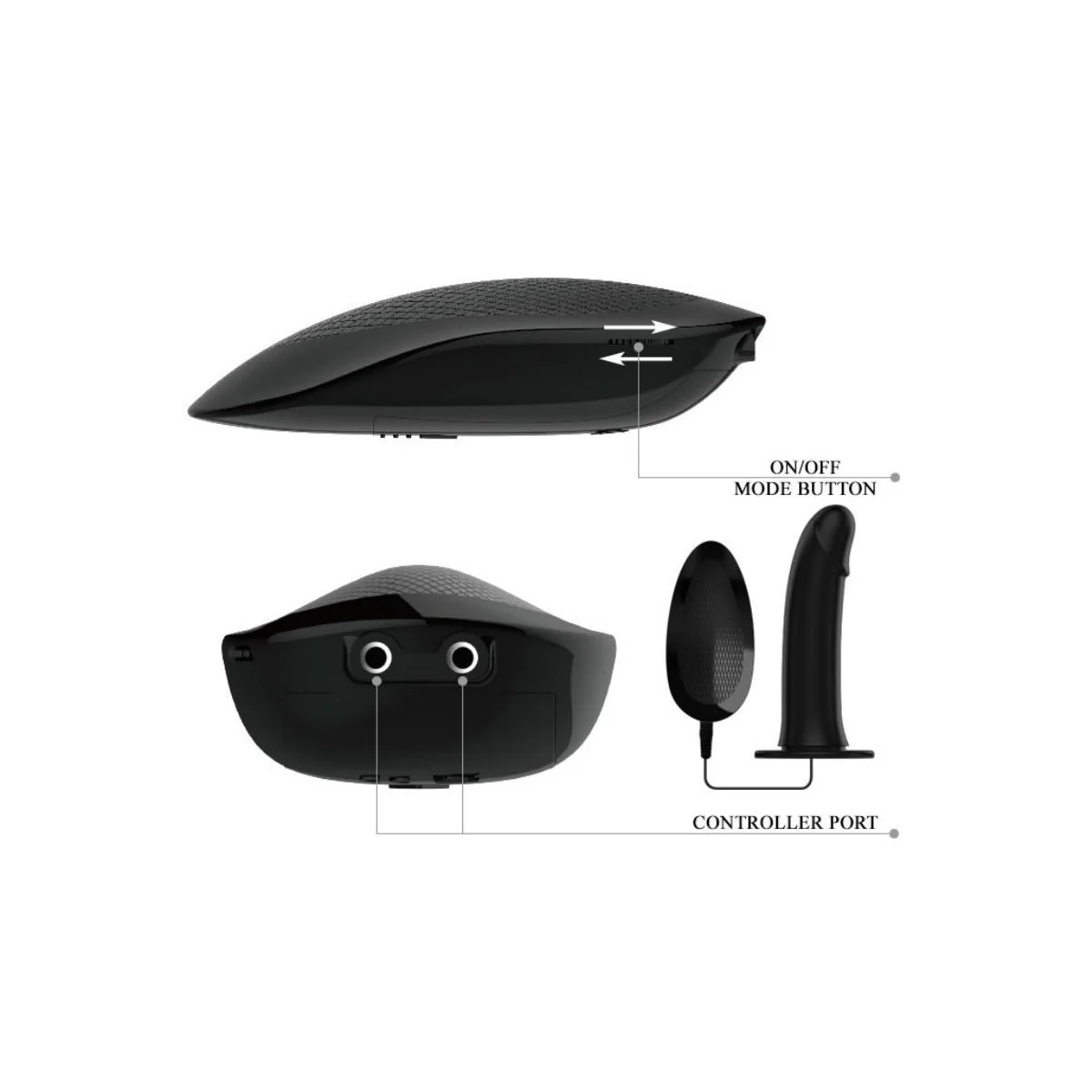 Vito Strap-On mit Hohldildo und Vibration 17.3 cm von Pretty Love Male kaufen | Fesselliebe