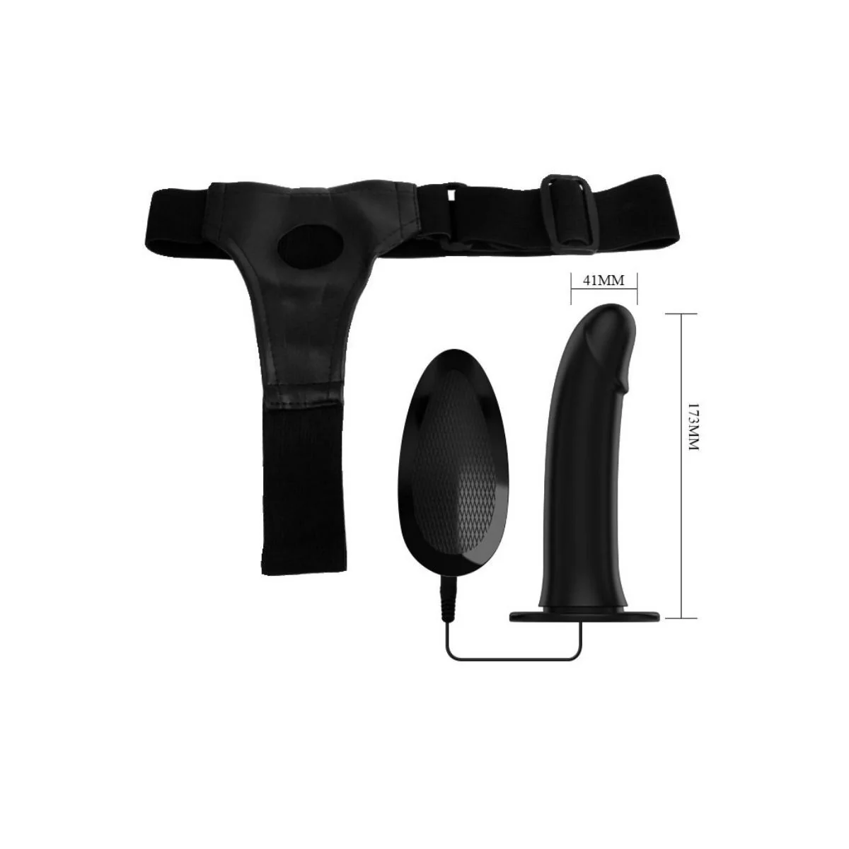 Vito Strap-On mit Hohldildo und Vibration 17.3 cm von Pretty Love Male kaufen | Fesselliebe