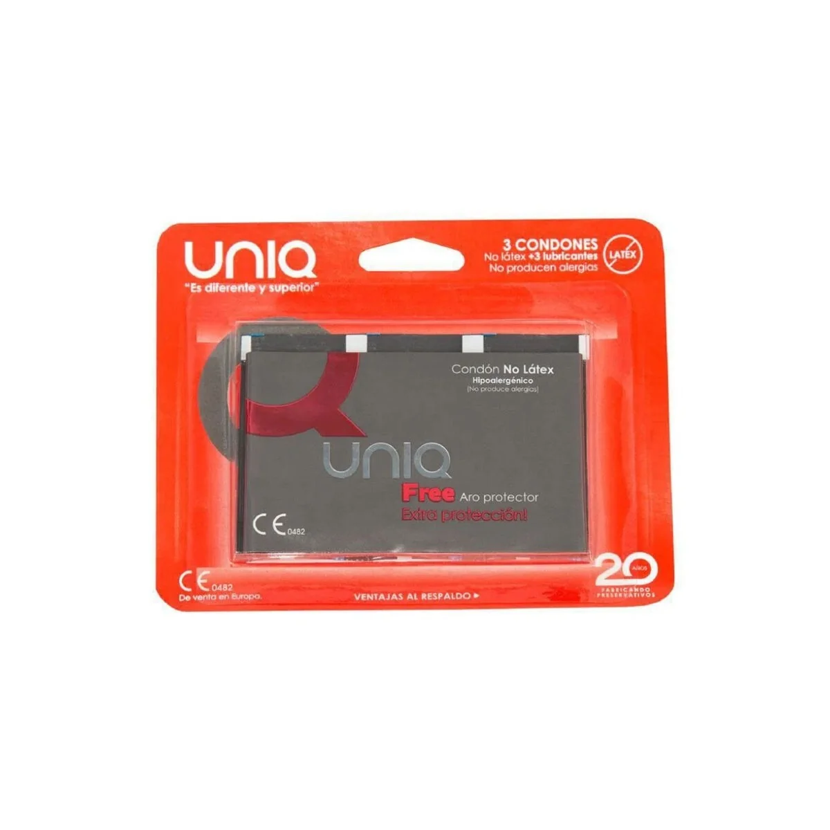 Free Latexfreie Kondome mit Schutzring 3 Stück von Uniq kaufen | Fesselliebe