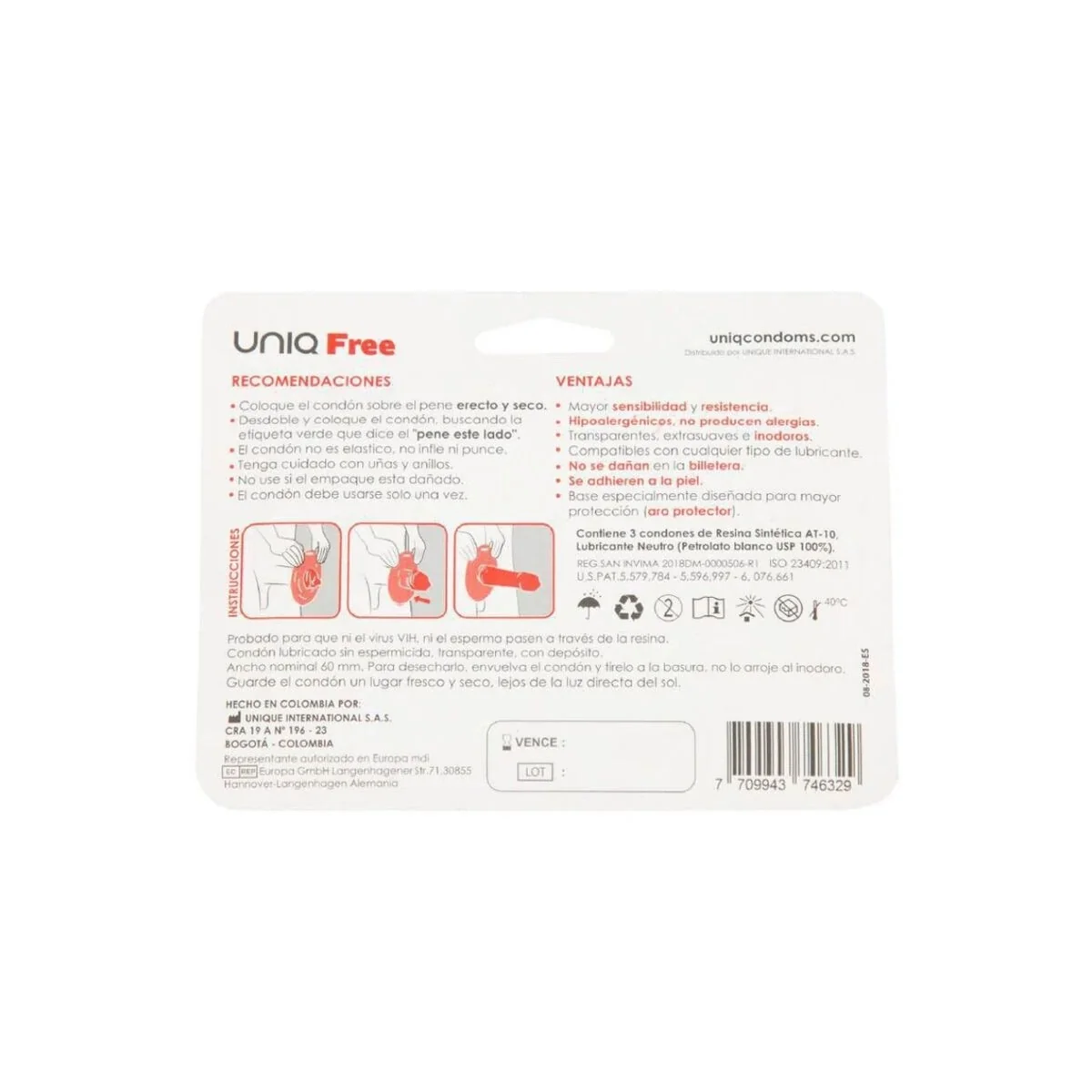 Free Latexfreie Kondome mit Schutzring 3 Stück von Uniq kaufen | Fesselliebe