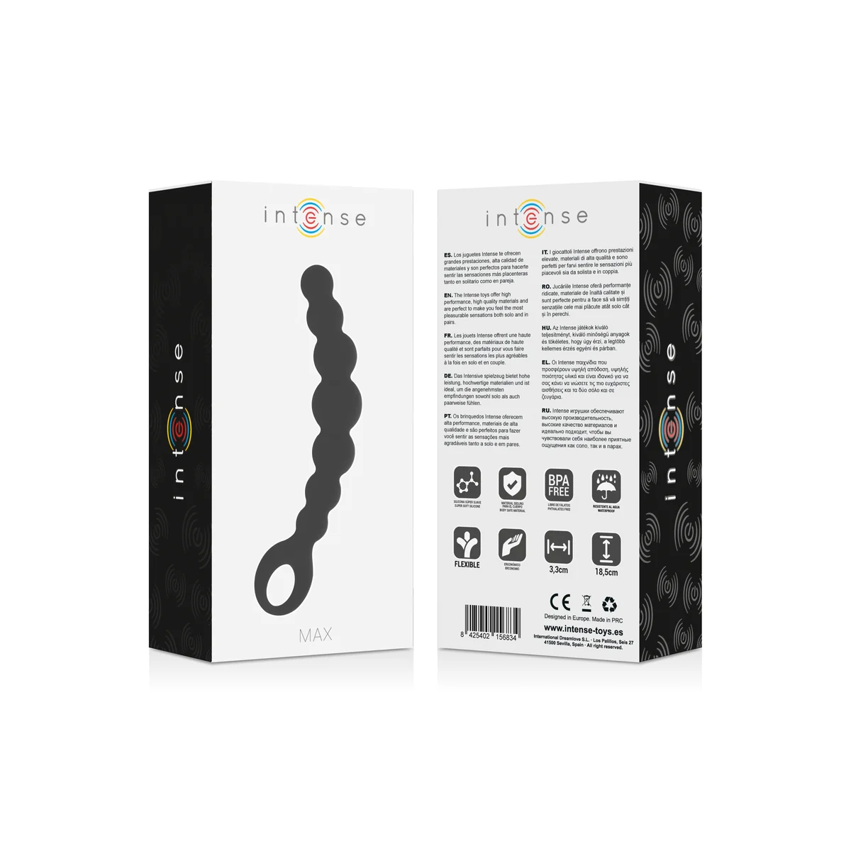 Analperlen Max Schwarz von Intense Anal Toys kaufen | Fesselliebe